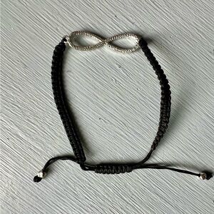 Black and Silver Infinity Bracelet